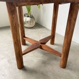 Round folding pine table mountain furniture