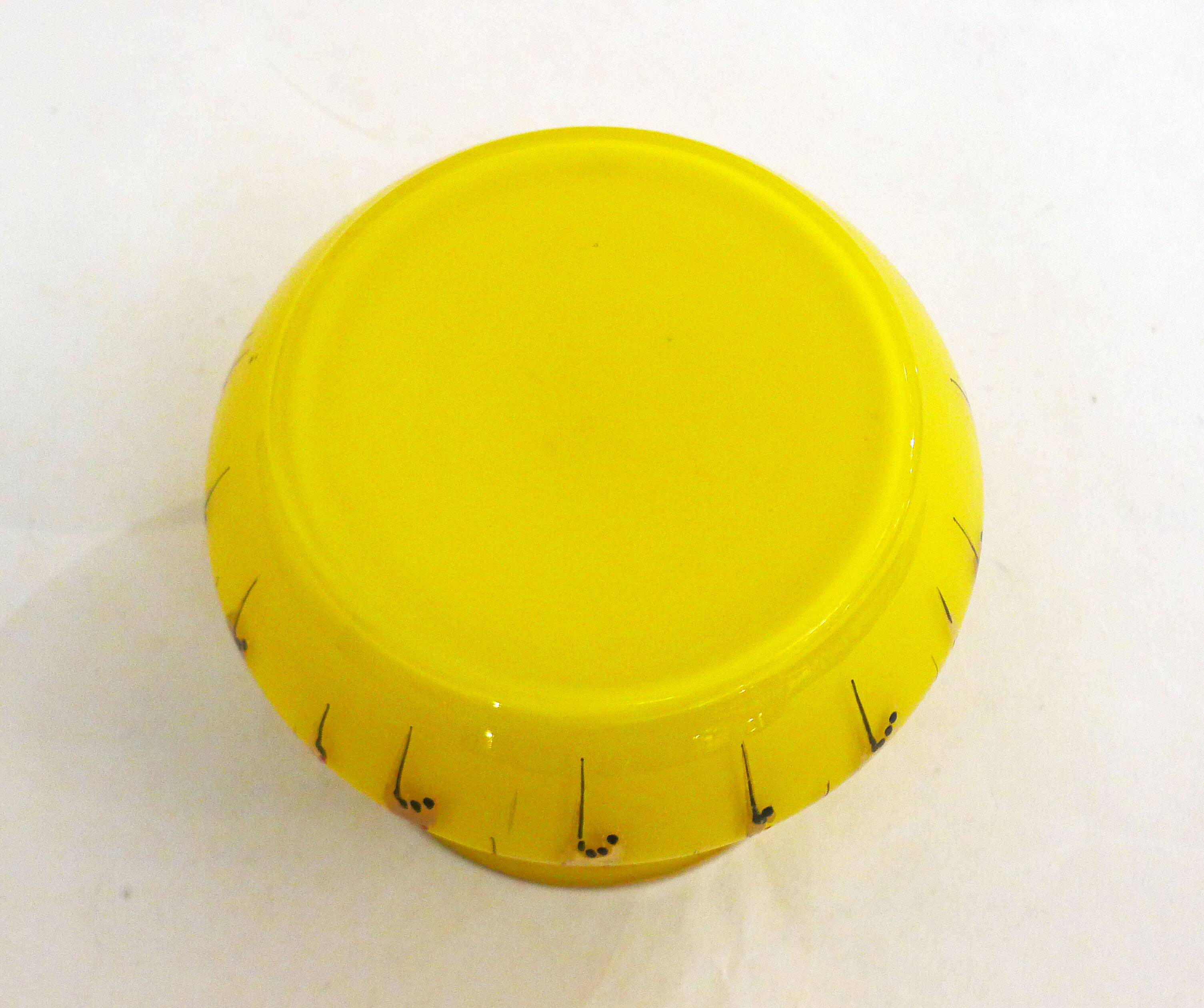 Yellow opaline Art Deco vase