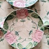 Lot de 7 assiettes Barbotine
