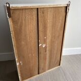 Bathroom cabinet pharmacy patinated wood