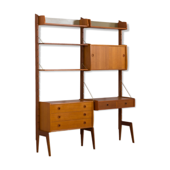 Scandinavian modern freestanding bookcase Ergo by John Texemon, Norway, 1960s.