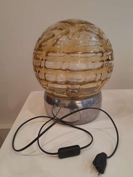 Lampe années 70 verre
