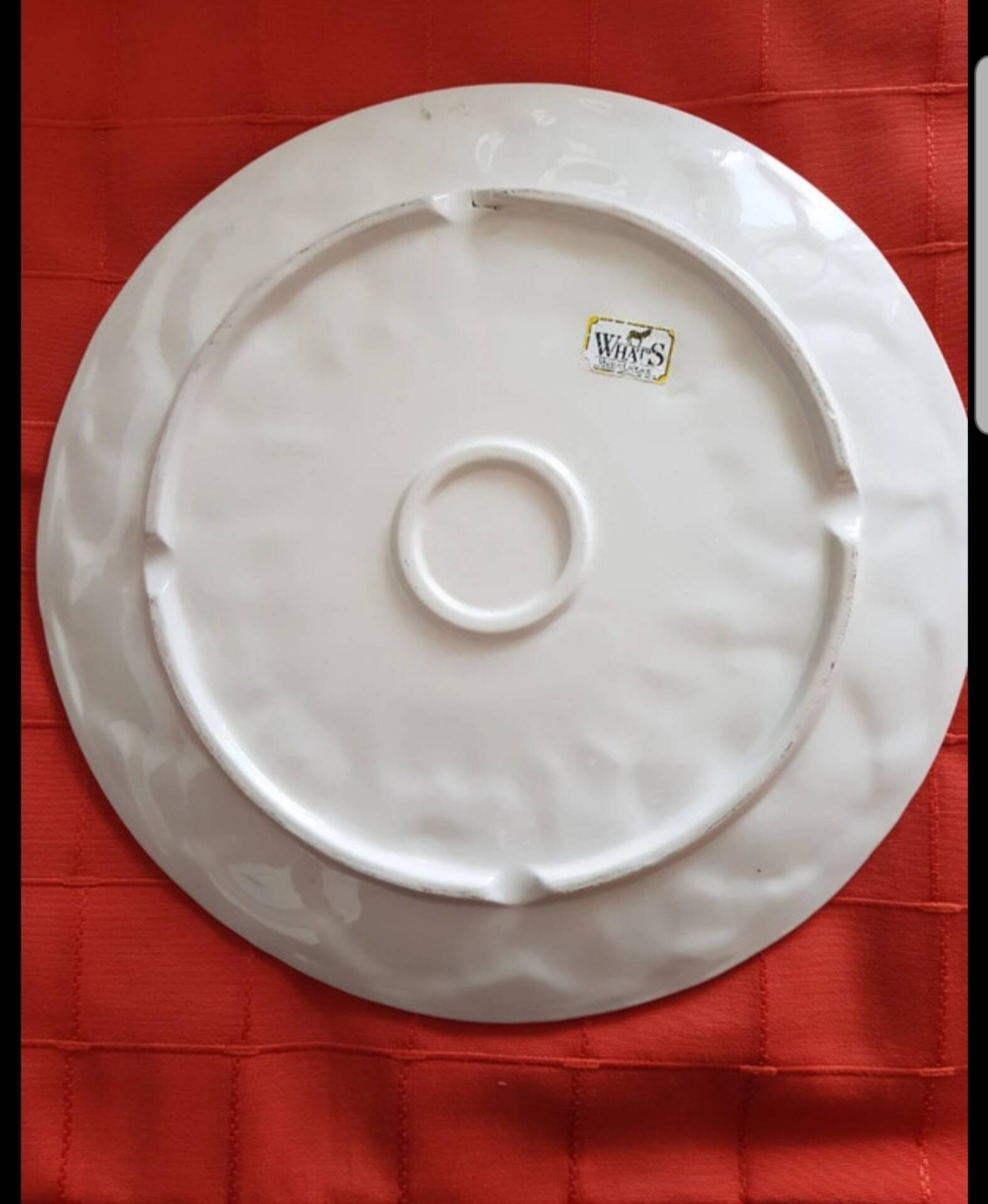 Large Barbotine pie plate