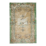 Tapis oriental vintage noué main – 277x181 cm – Tapisserie Anatolienne 1950