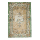 Tapis oriental vintage noué main – 277x181 cm – Tapisserie Anatolienne 1950