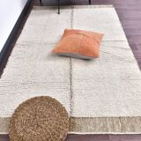 Mustards medium shaggy wool carpet , Hand made wool carpet