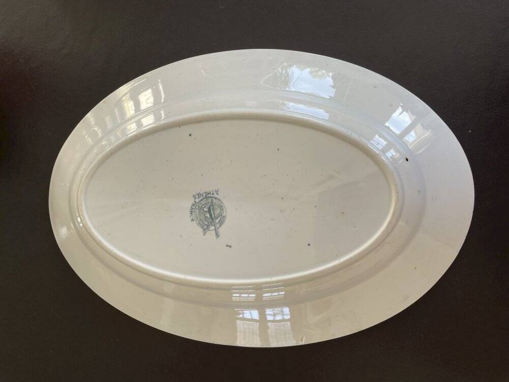 Antique oval dish Moulin des Loups model Athens