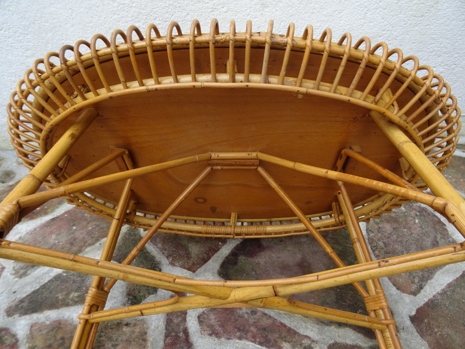 Sun rattan coffee table