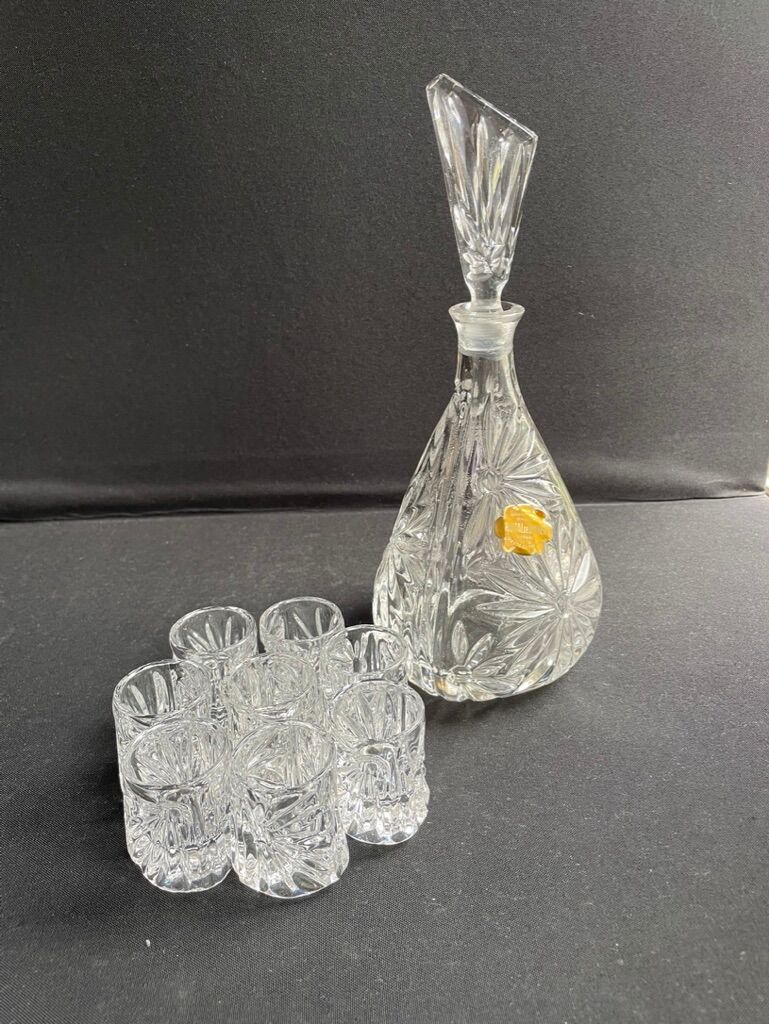 Service à liqueur en cristal de Bavière – Milieu XXème