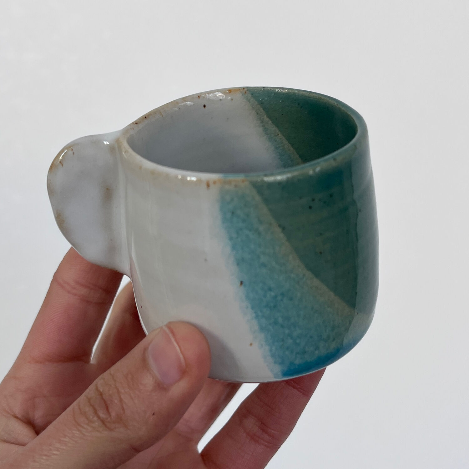 Artisan tricolour espresso cup