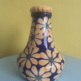 Danish crackle vase signed Copenhagen Denmark 401/449 – floral decoration p