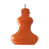 Suspension scandinave années 60 en opaline orange