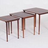 Nest Tables in Rosewood by Møbel Intarsia, Denmark, 1960s, Set of 3