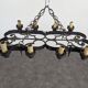 Renaissance style wrought iron chandelier