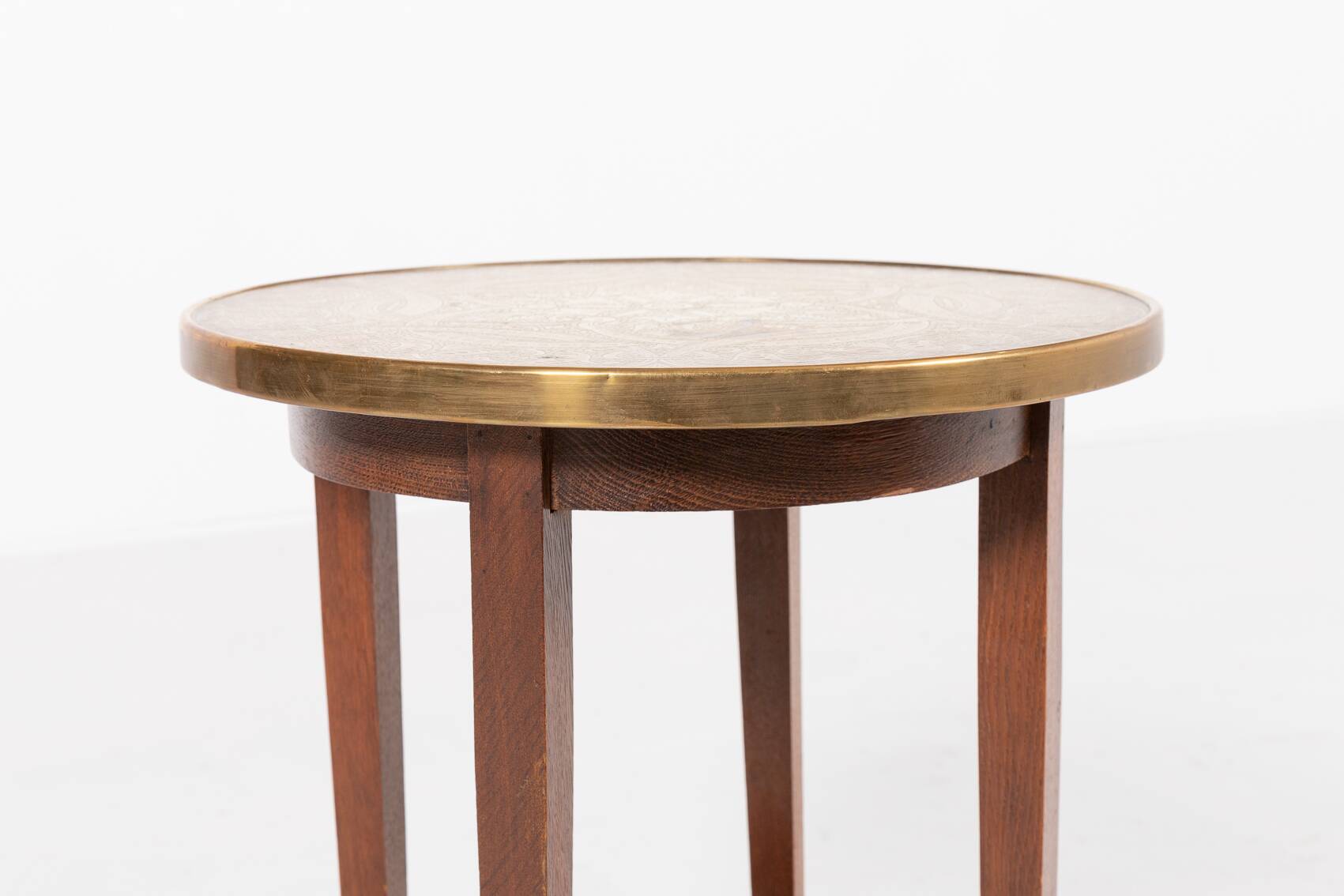 Mid-Century side table with brass top, 1960’s