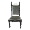 Chaise basse, à nourrice, chauffeuse Napoléon III bois noirci