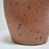 Vase en grès pyrité à trois faces vintage