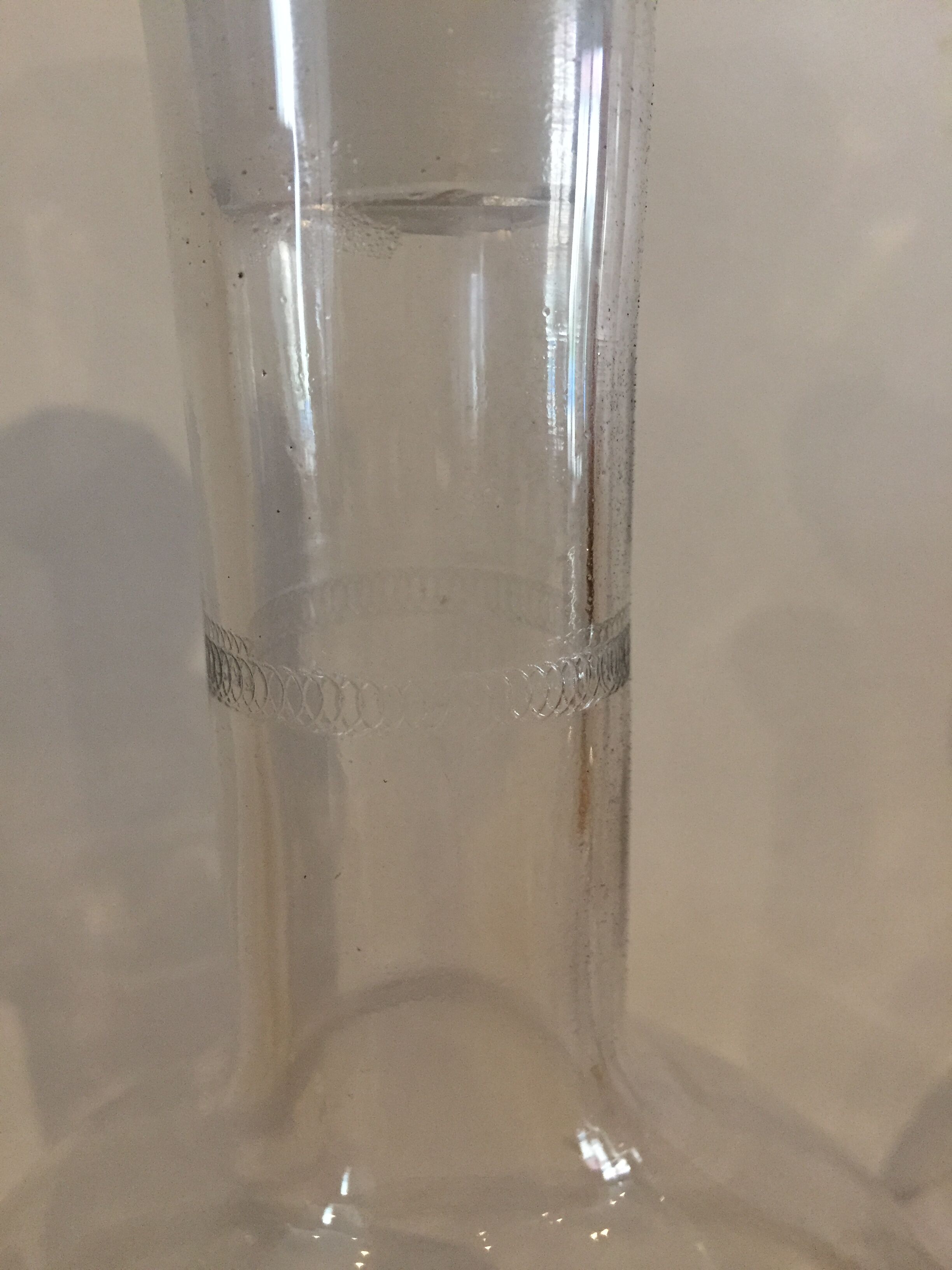 Two old liquor decanters