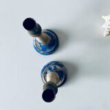 Pair of old patinated candlesticks