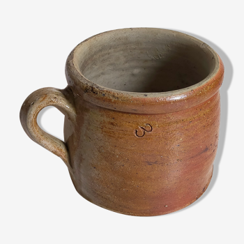 Traditional Art-popular pot in glazed earth early twentieth century