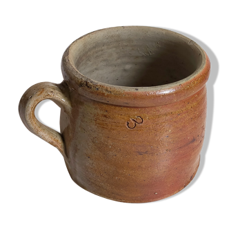 Traditional Art-popular pot in glazed earth early twentieth century