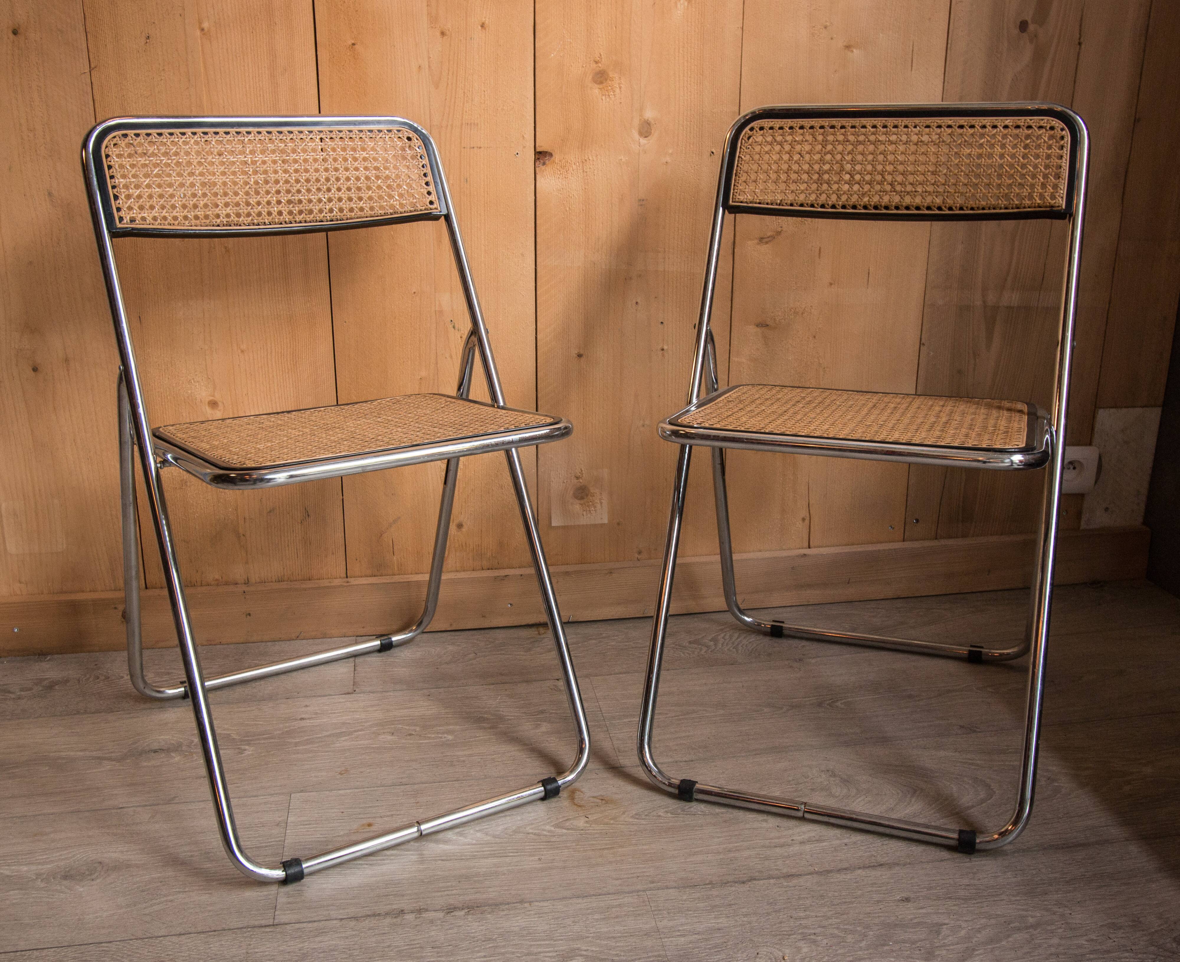 Pair of folding vintage chairs