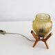 Paire de lampes de chevet vintage des années 1970 par Drevo Humpolec