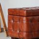 Chesterfield-style leather chest - "Jack" model - Olivier de Schrijver