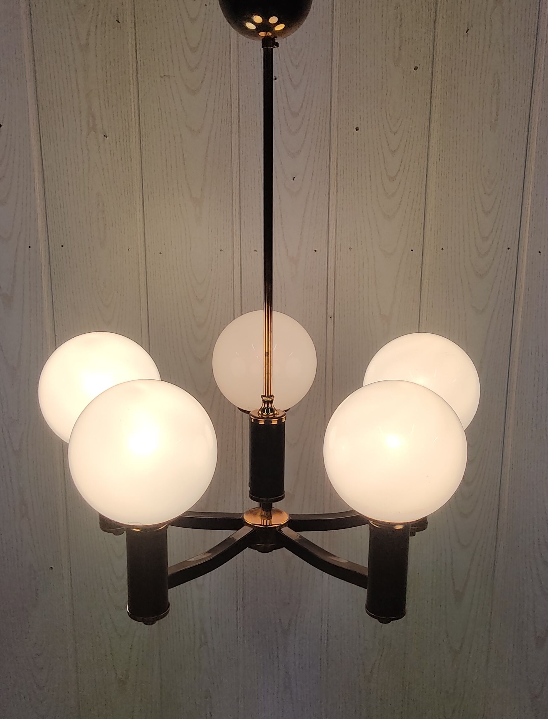 Vintage chandelier 5 burners 70s