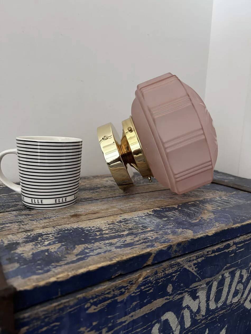 Pink Art Deco wall or ceiling light