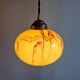 Trio de suspensions art déco en opaline marbrée, Scailmont, 1920-30