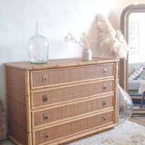 Rattan chest of drawers circa 1970 - Dal Vera