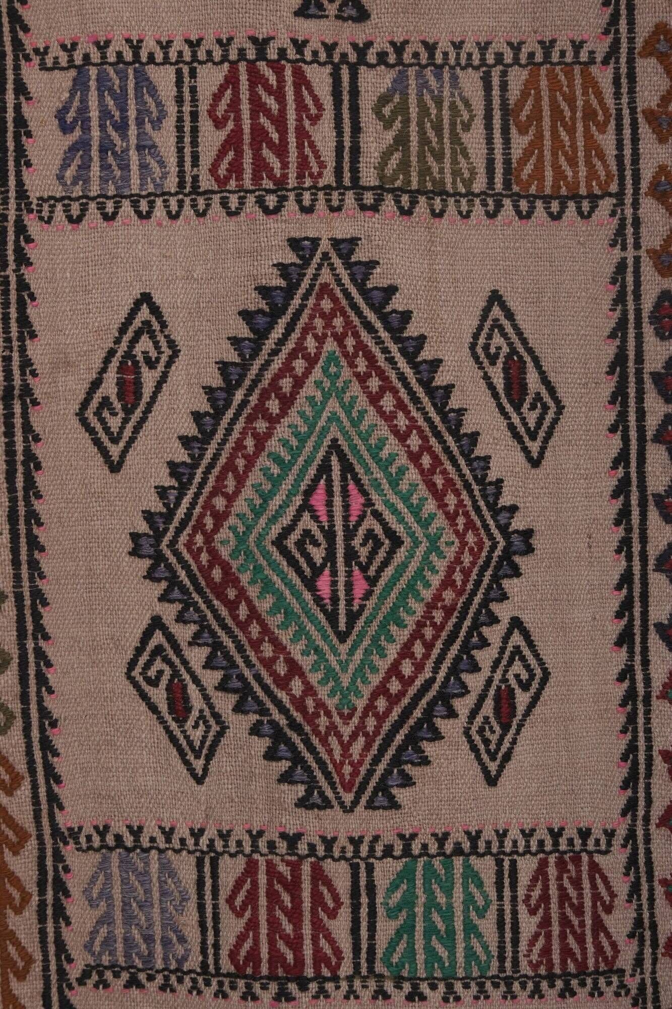 Vintage Turkish kilim handwoven 161x226 cm