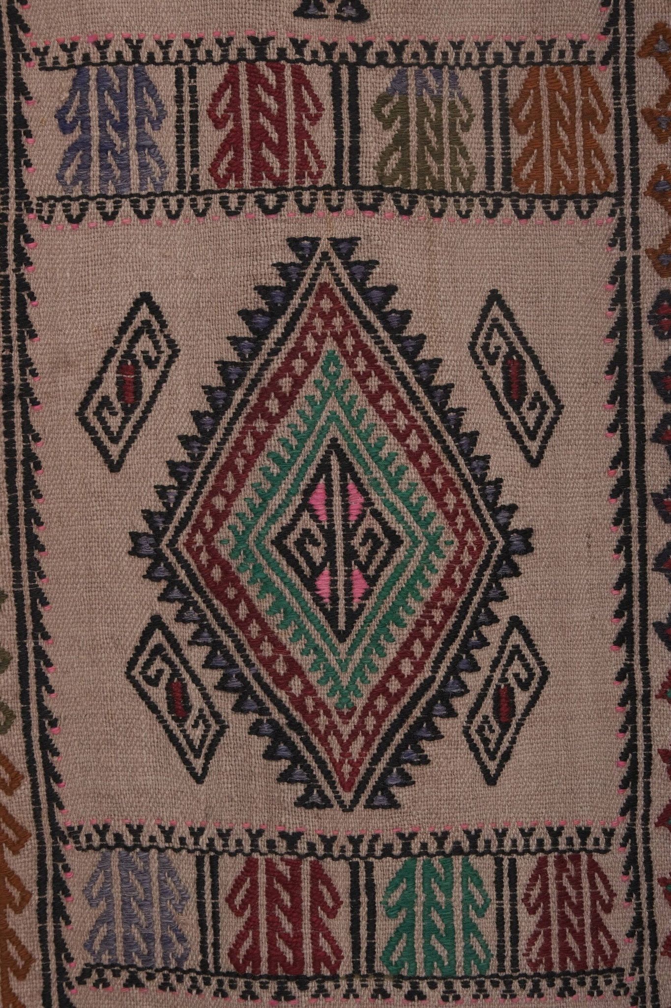 Kilim turc vintage tissé main 161x226 cm