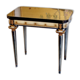 Swedish grace, game table with relief meander decoration, 1920s/30s.