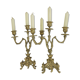 Pair of candle holders / golden brass / vintage / candelabra
