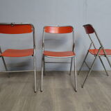 Set of 3 folding chairs "souvignet year 60