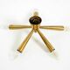 Original small mid-century modern brass Sputnik ceiling lamp with five arms