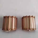 Pair of bamboo sconces
