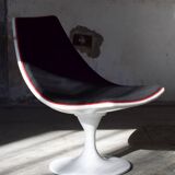Space Age armchair lacquered fiber and fabrics 1970