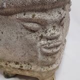 Jardinière anthropomorphe vintage "Ustica" en pierre reconstituée (40 cm)
