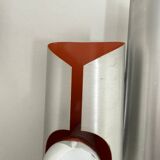 Space age aluminium with orange inside wall lamp sconce , 1970s
