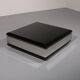 Willy Rizzo square black coffee table with mirrored glass