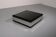 Willy Rizzo square black coffee table with mirrored glass