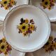 Antique Digoin earthenware dessert plates