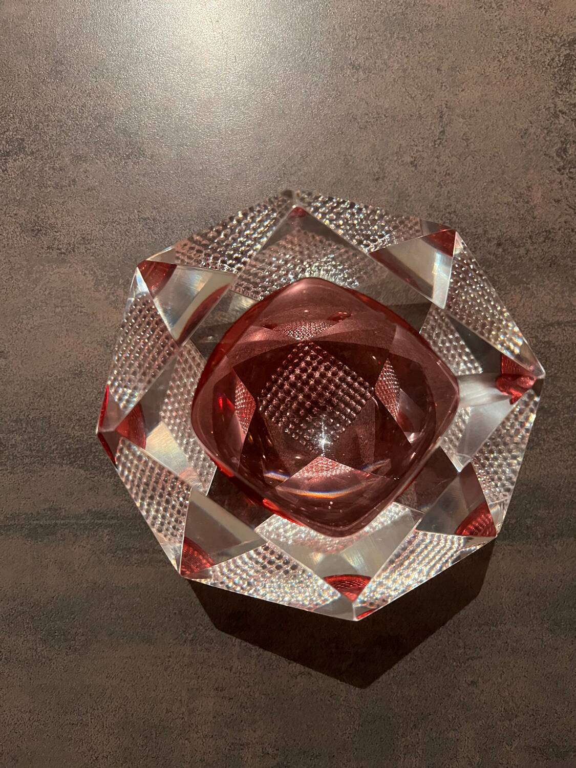 Sommerso Flavio Poli ashtray for Seguso, Murano 60s
