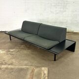Harvink The Mission sofa with black frame and dark gray upholstery