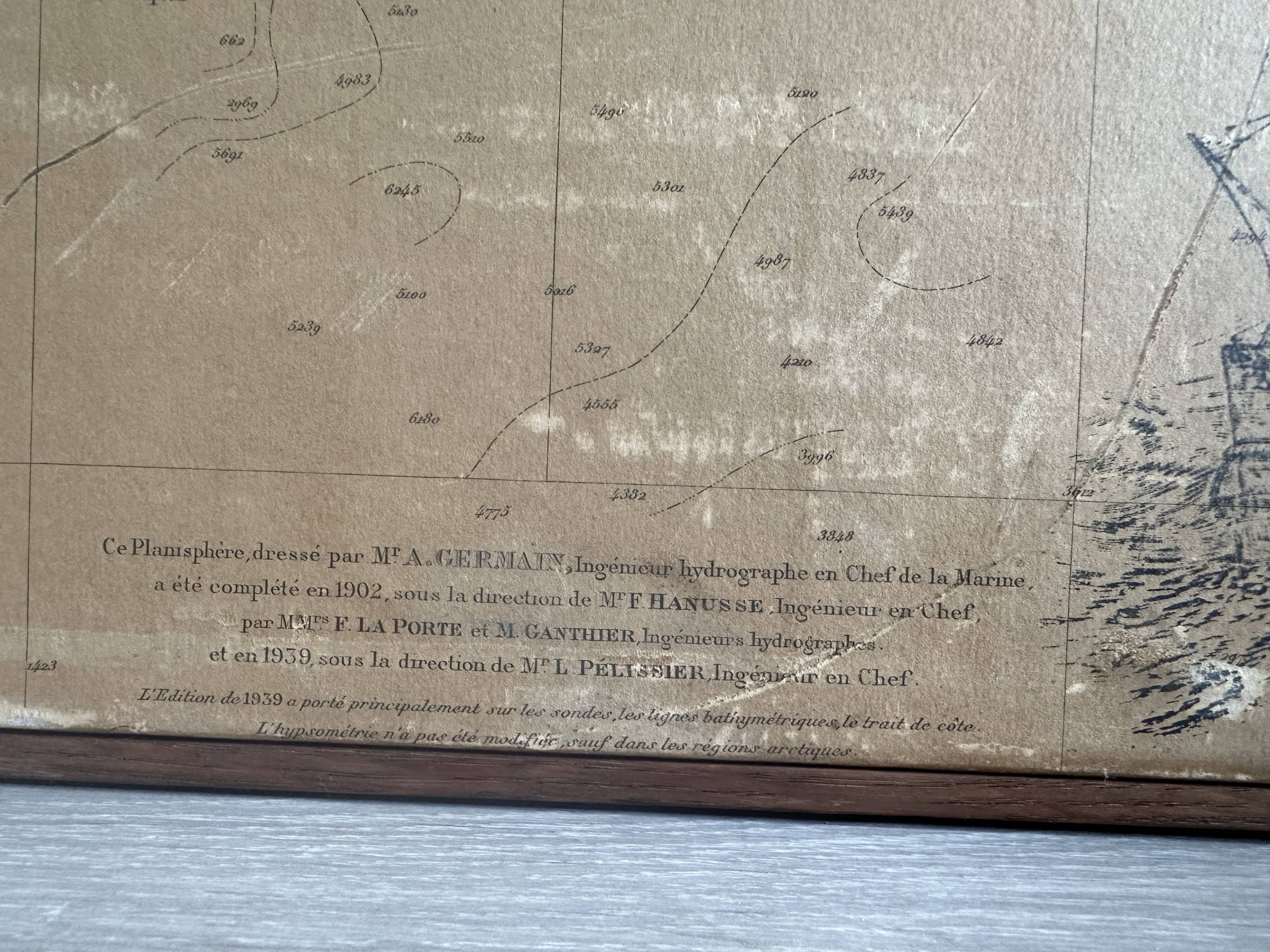 Planisphere of the naval hydrographic service