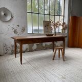 Farmhouse table in oak and walnut 2m