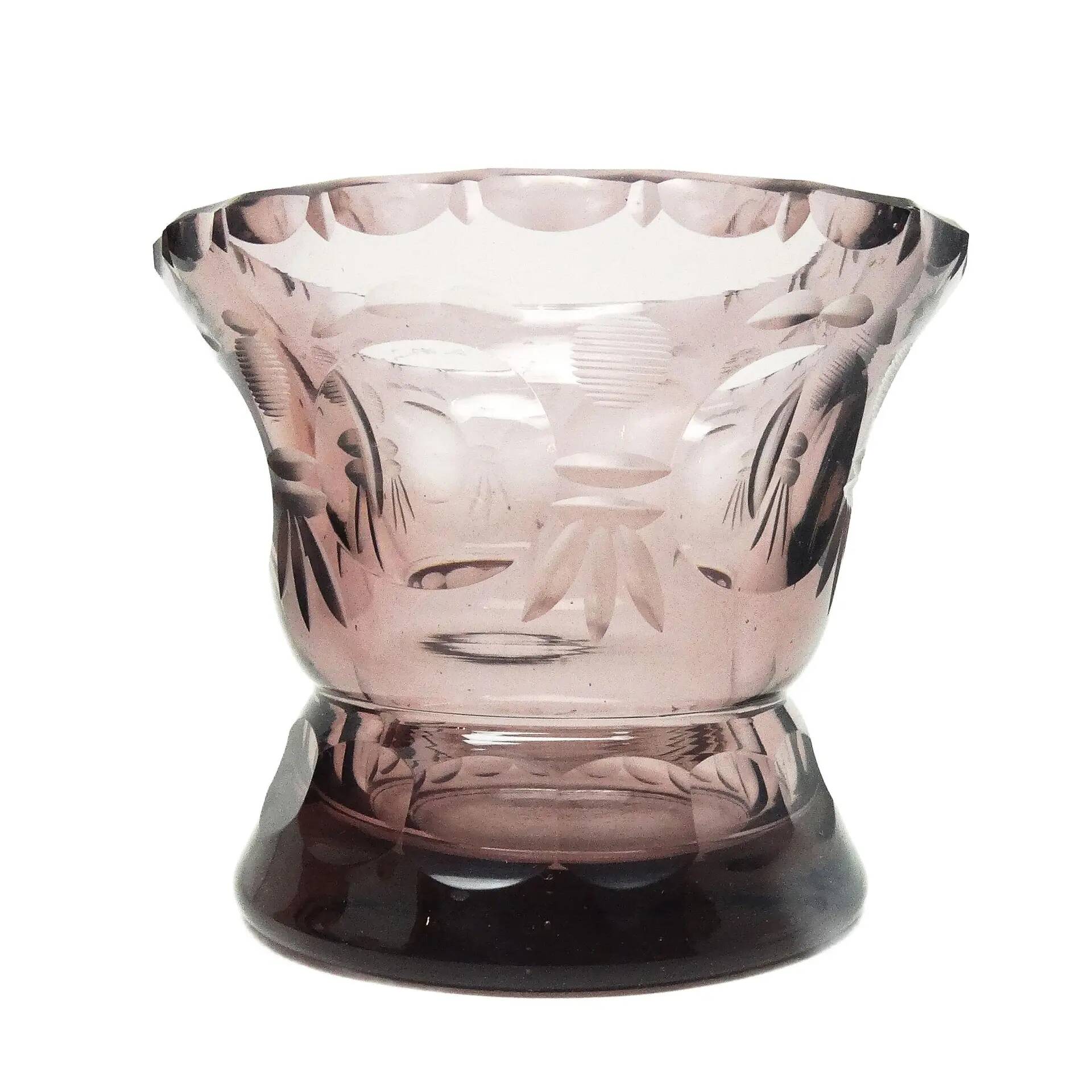 Vase Art Déco, cristal, Moser, Tchécoslovaquie, années 1930